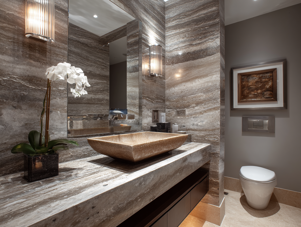 trendy powder room designs