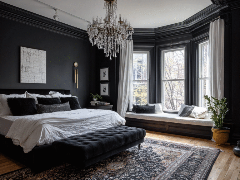 decorating in black and white bedroom