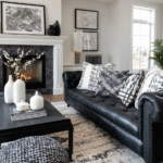 black and white and grey living room